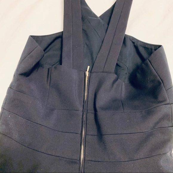 Armani Exchange Navy Scalloped Fit & Flare Dress - Picture 6 of 10